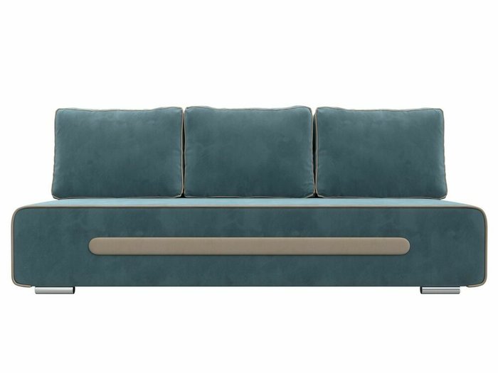 Прямой диван-кровать Приам бирюзового цвета - купить Прямые диваны по цене 35999.0