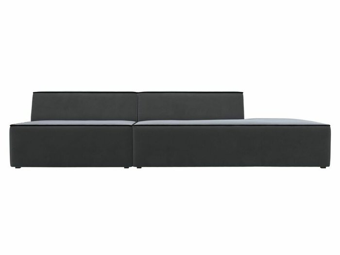 Прямой модульный диван Монс Модерн серого цвета с черным кантом правый - купить Прямые диваны по цене 51999.0