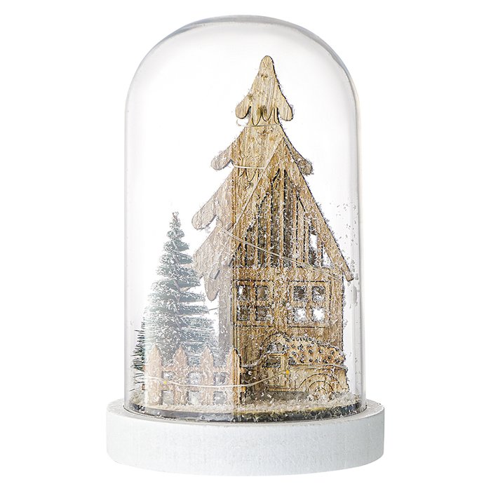 Декор новогодний Snowy town белого цвета с подсветкой  - купить Фигуры и статуэтки по цене 1090.0