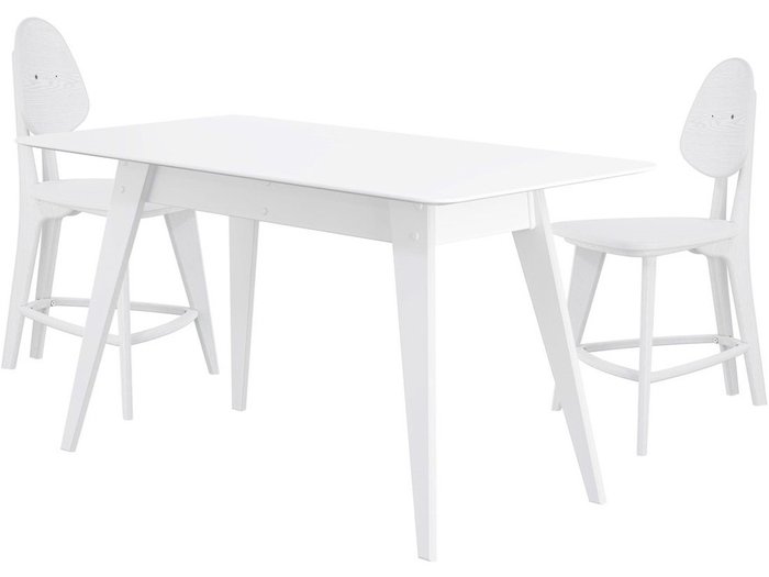 Стул Glaider бело-серого цвета - лучшие Обеденные стулья в INMYROOM