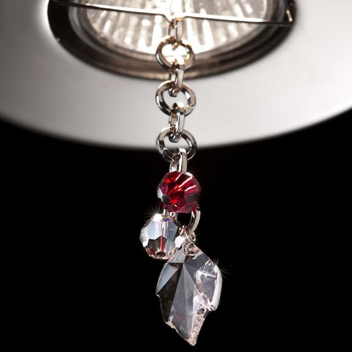 Встраиваемый светильник Beby Group Chrome с красным камнем из хрусталя Swarovski - купить Встраиваемые споты по цене 44360.0