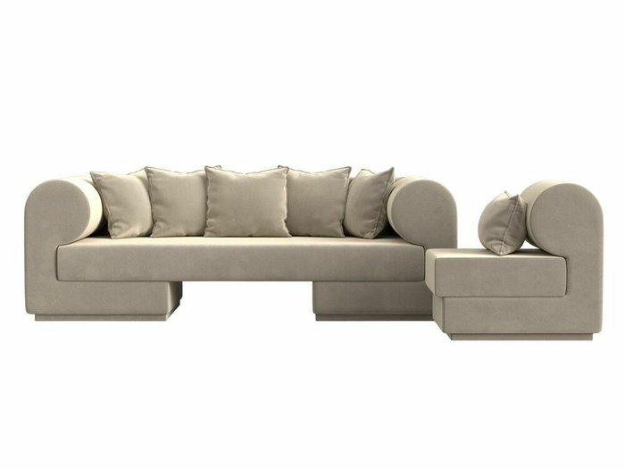 Набор мягкой мебели Кипр 2 бежевого цвета - купить Комплекты мягкой мебели по цене 71998.0