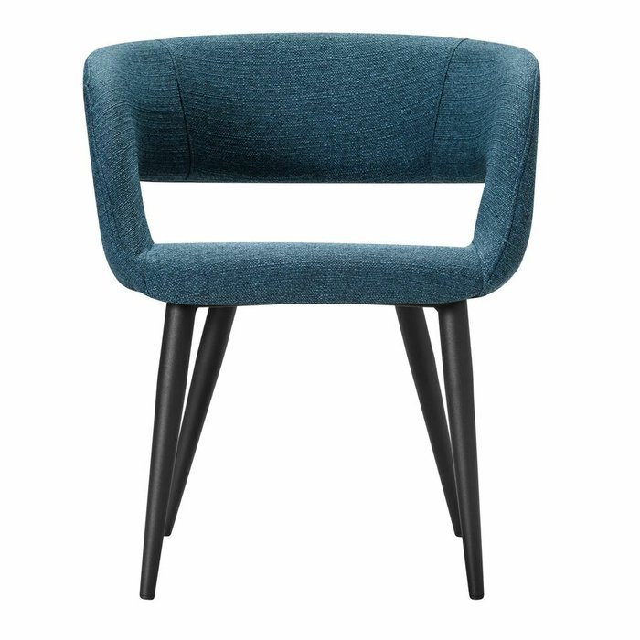 Стул Hugs синего цвета с черными ножками - купить Обеденные стулья по цене 9990.0