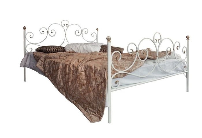 Кованая кровать Флоренция 1.6 с двумя спинками 160х200