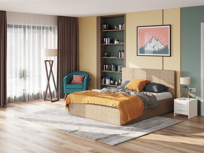 Кровать Alba Next 160х200 бежево-коричневого цвета  - лучшие Кровати для спальни в INMYROOM