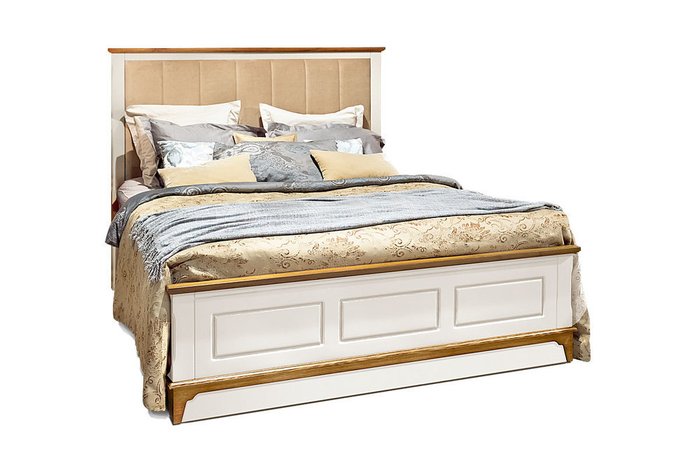 Кровать Brianson 140х200 бело-коричневого цвета