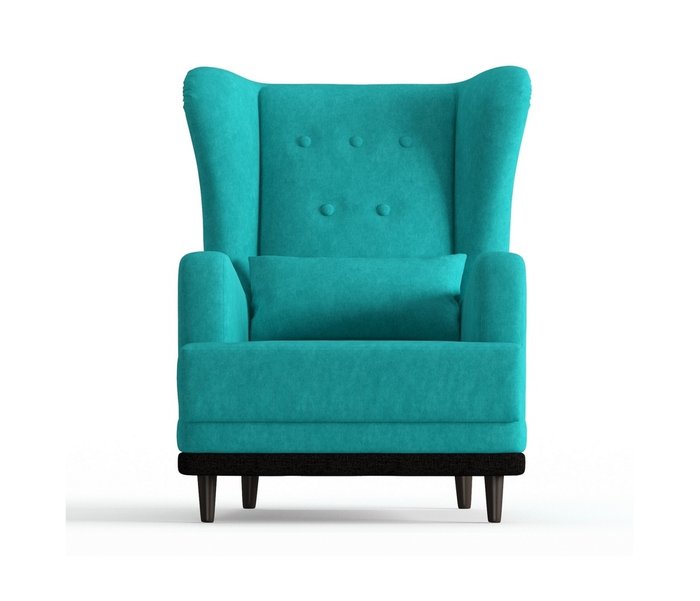 Кресло Лорд в обивке из вельвета бирюзового цвета - купить Интерьерные кресла по цене 13290.0