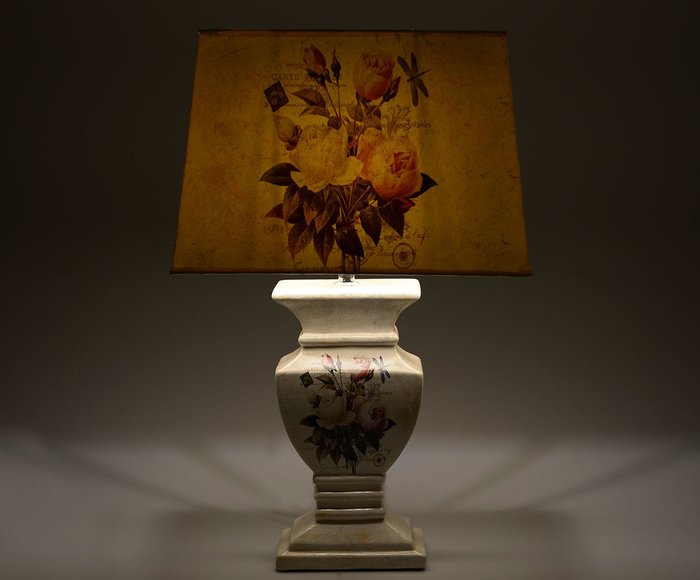 Настольная лампа с керамическим основанием - купить Настольные лампы по цене 2460.0