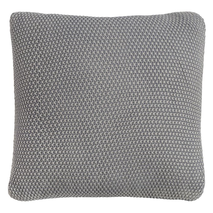 Подушка декоративная из стираного хлопка Essential 45х45 серого цвета