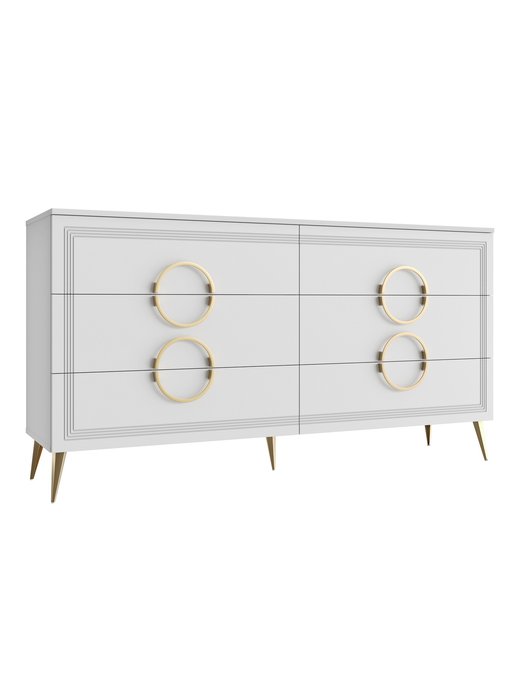 Комод Оливия ОЛ-07 белый бриллиант/бланж