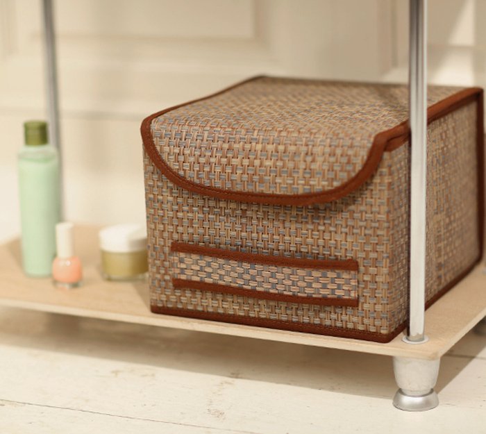 Коробка для хранения Casy Home с крышкой коричневая - лучшие Декоративные коробки в INMYROOM