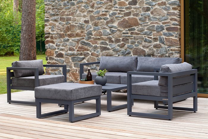 Набор садовой мебели Capri S5A темно-серого цвета - купить Комплекты для сада и дачи по цене 239060.0