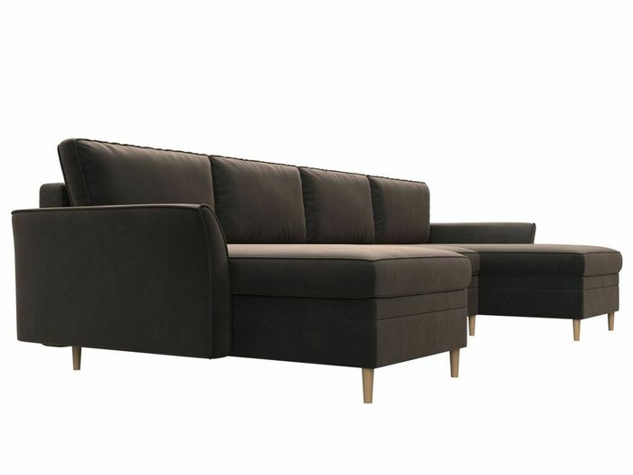 Угловой диван-кровать София коричневого цвета - лучшие Угловые диваны в INMYROOM