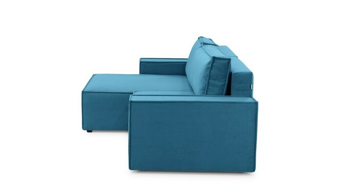 Угловой диван-кровать с оттоманкой Софт 2 голубого цвета - лучшие Угловые диваны в INMYROOM