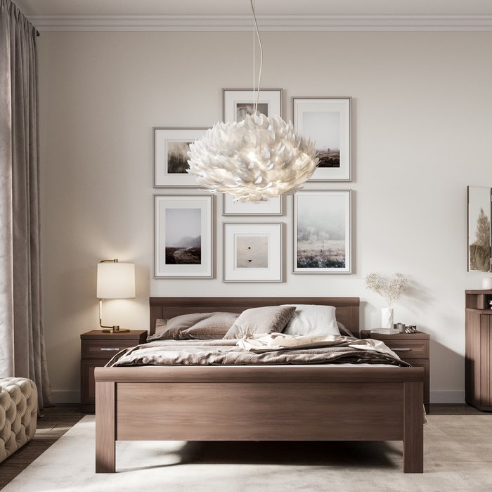 Кровать Магна 180х200 коричневого цвета - лучшие Кровати для спальни в INMYROOM