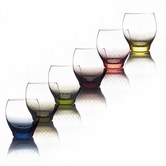 Набор бокалов для воды Sera-Irida из цветного хрусталя - лучшие Бокалы и стаканы в INMYROOM