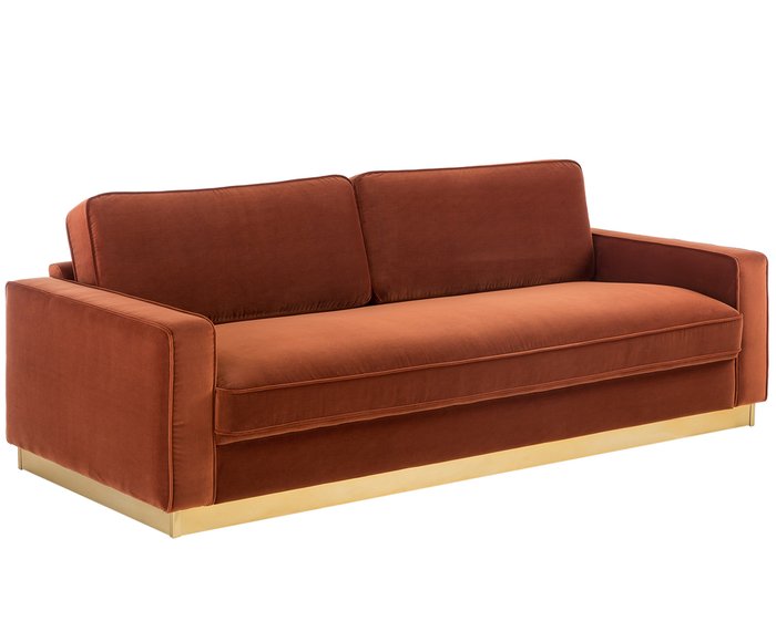 Диван Emonda красно-коричневого цвета - купить Прямые диваны по цене 94500.0