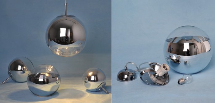 Подвесной светильник Mirror Ball D20 серебряного цвета - лучшие Подвесные светильники в INMYROOM