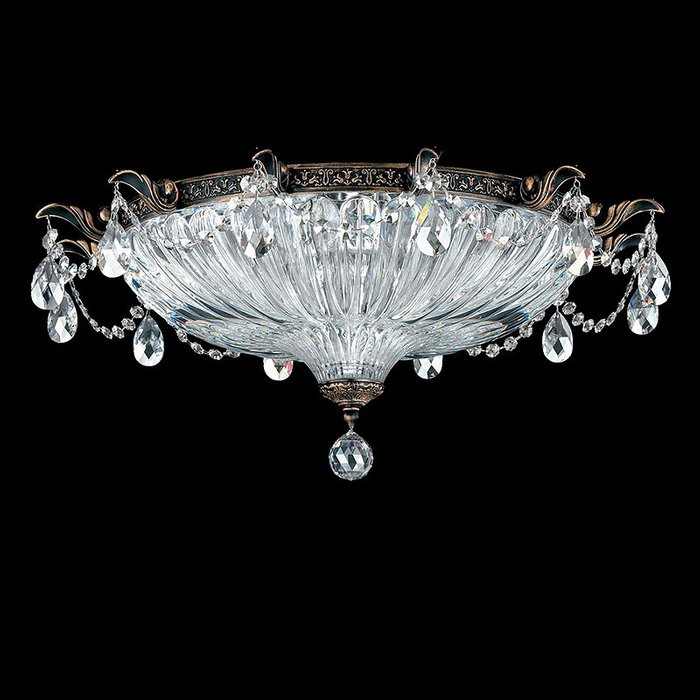 Потолочная хрустальная люстра Schonbek Milano с арматурой цвета римского серебра  - купить Потолочные люстры по цене 120630.0