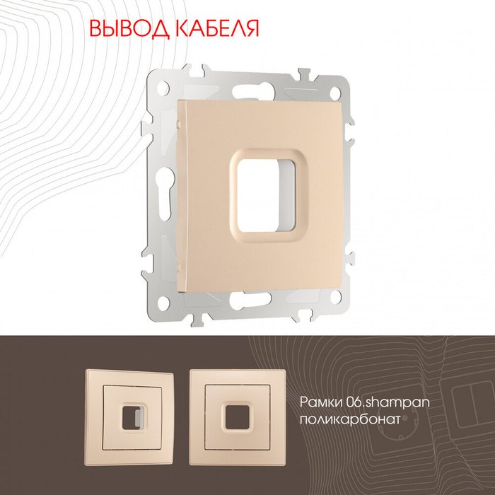 Розетка 206.49-1.shampan (пластик, цвет шампань) Розетка 206.49-1.shampan (пластик, цвет шампань)
