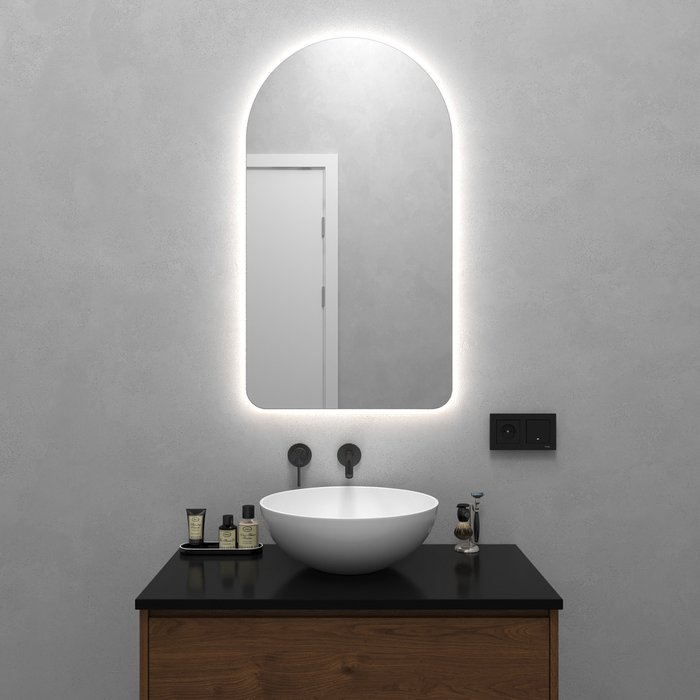 Настенное зеркало Arkelo NF LED S с нейтральной подсветкой  - купить Настенные зеркала по цене 11900.0
