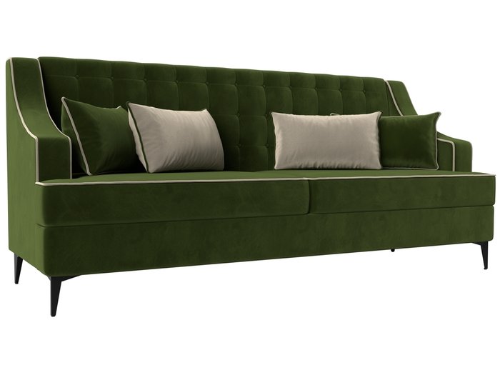 Прямой диван Марк зеленого цвета
