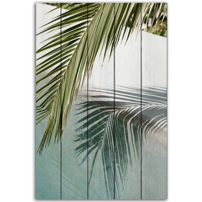 Картина на дереве Лист пальмы 40х60 см