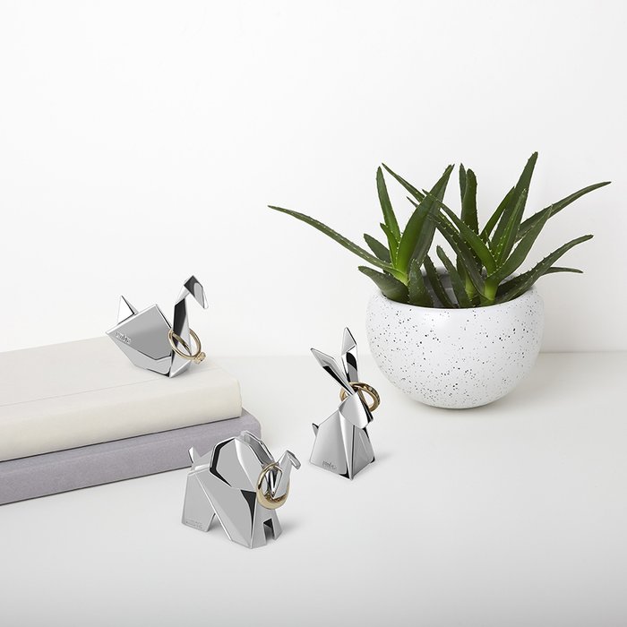 Держатель для колец Umbra origami кролик хром - купить Декоративные предметы по цене 650.0