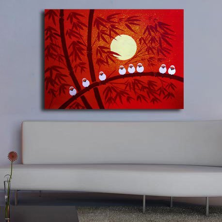 Дизайнерская картина на холсте "Красный закат" - купить Принты по цене 2990.0