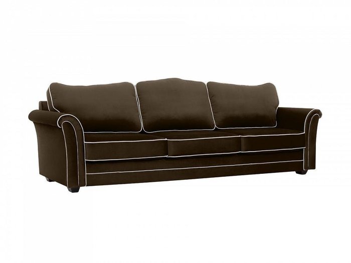 Диван трехместный Sydney темно-коричневого цвета - купить Прямые диваны по цене 107100.0