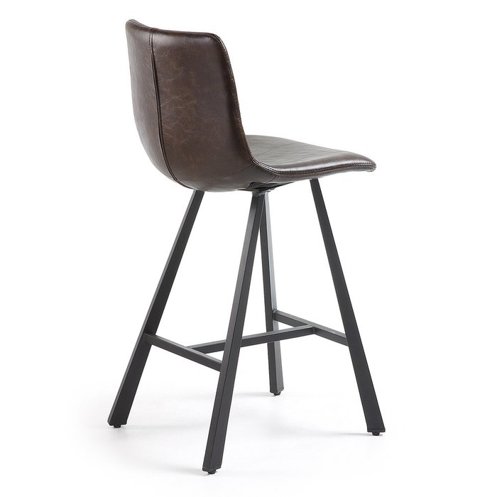Полубарный стул TRAC темно-коричневого цвета - лучшие Барные стулья в INMYROOM