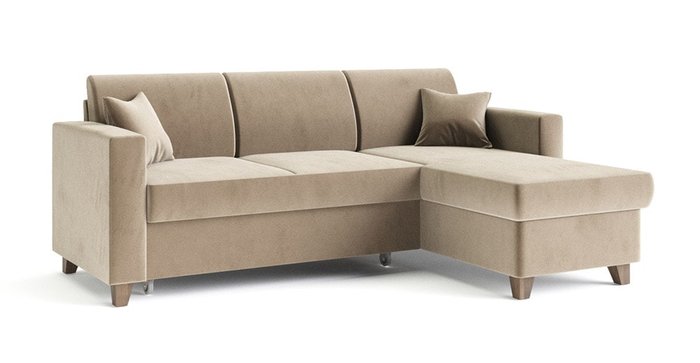 Угловой диван-кровать Эмилио бежевого цвета - купить Угловые диваны по цене 64500.0