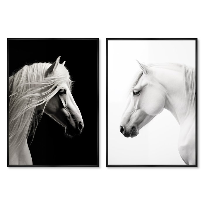 Набор из двух репродукций картин Grace of the horses, 2024г. Набор из двух репродукций картин Grace of the horses, 2024г.