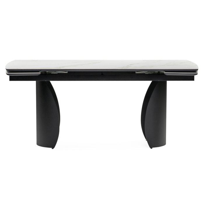 Раздвижной обеденный стол Готланд 180х90 черно-белого цвета - купить Обеденные столы по цене 55040.0