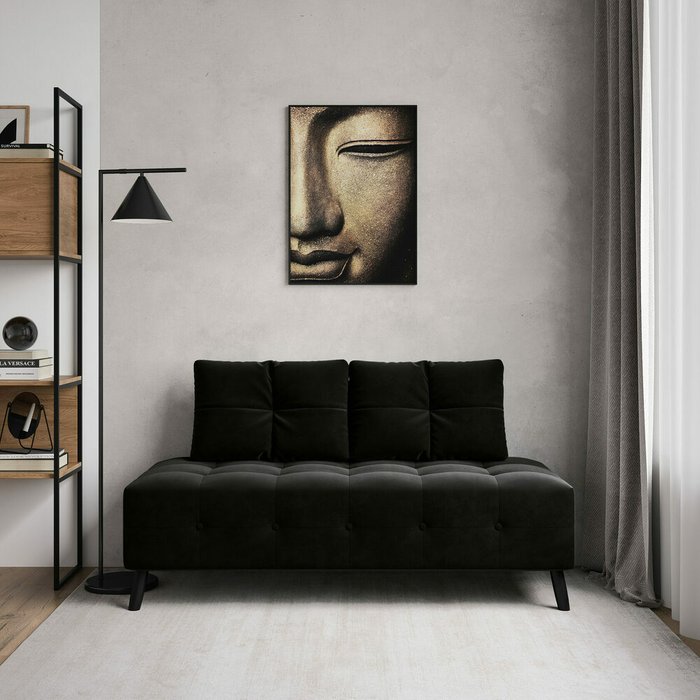 Диван Манхэттен черного цвета - купить Прямые диваны по цене 20990.0