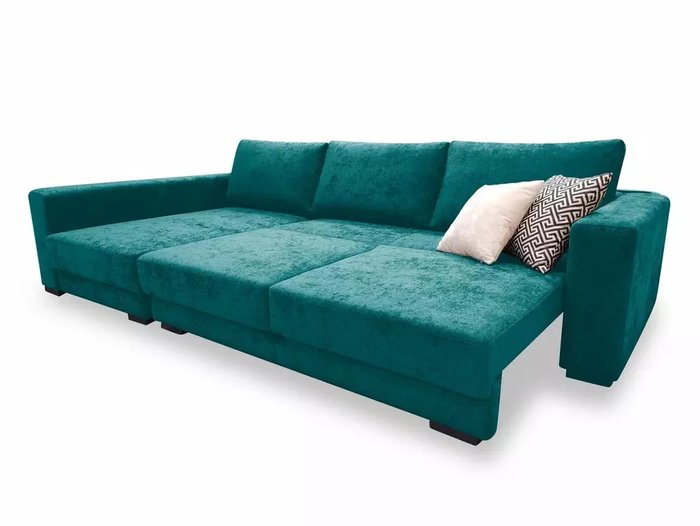 Угловой диван-кровать Мадрид бирюзового цвета  - лучшие Угловые диваны в INMYROOM