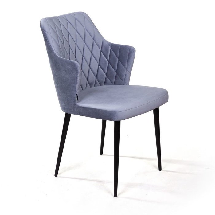 Стул с подлокотниками Hunt серого цвета - лучшие Обеденные стулья в INMYROOM