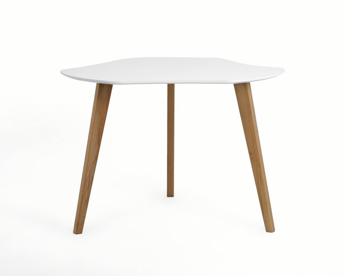 Обеденный стол Дакар-К бело-коричневого цвета