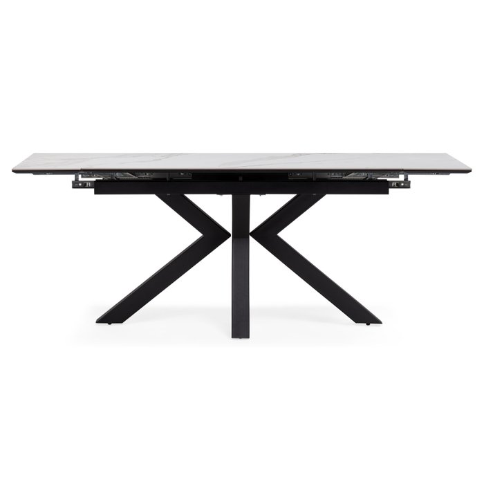 Раздвижной обеденный стол Бронхольм 140х80 белого цвета - лучшие Обеденные столы в INMYROOM