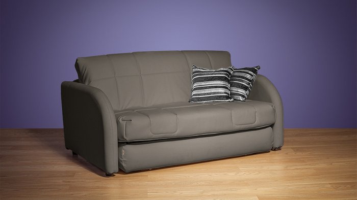 Диван-кровать Гламур серо-коричневого цвета - купить Прямые диваны по цене 66700.0