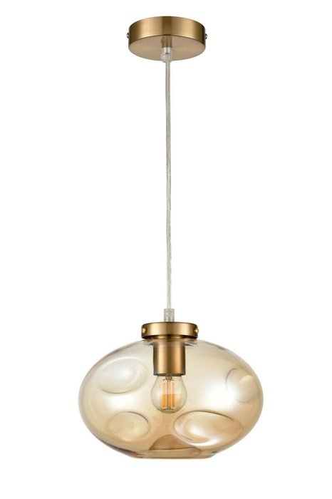 Подвесной светильник Alieno с янтарным плафоном - лучшие Подвесные светильники в INMYROOM