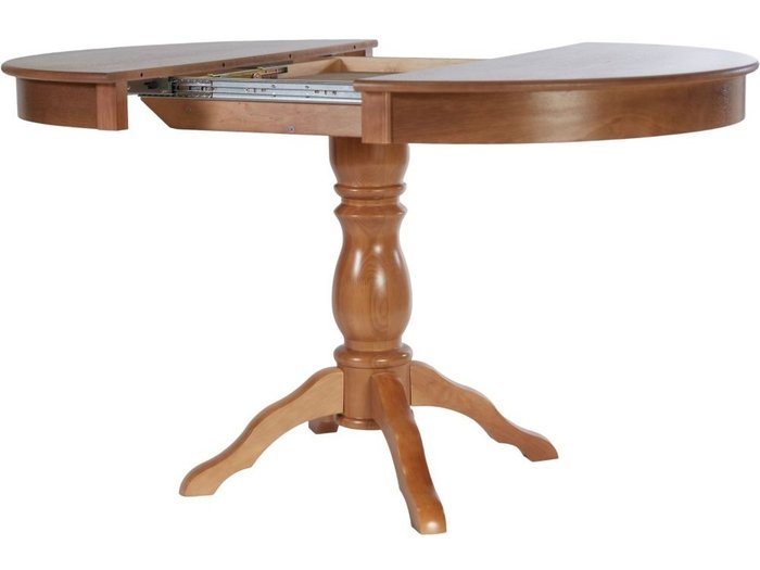 Раздвижной обеденный стол Гелиос коричневого цвета - лучшие Обеденные столы в INMYROOM