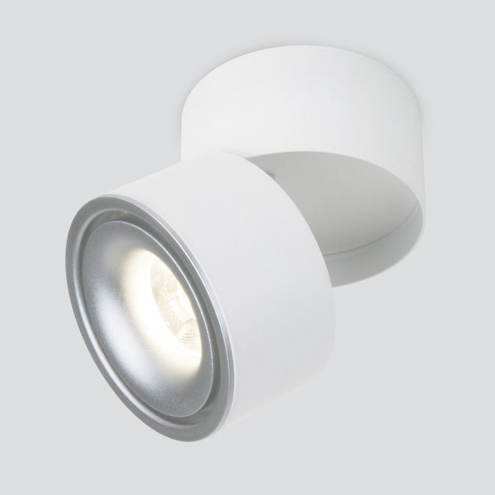 Накладной потолочный светодиодный светильник DLR031 15W 4200K 3100 белый матовый/серебро Klips