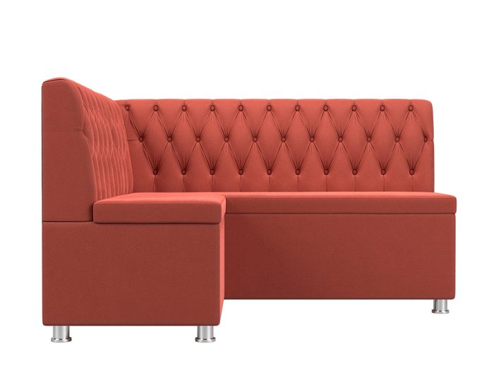 Кухонный угловой диван Мирта кораллового цвета левый угол - купить Угловые диваны по цене 36999.0