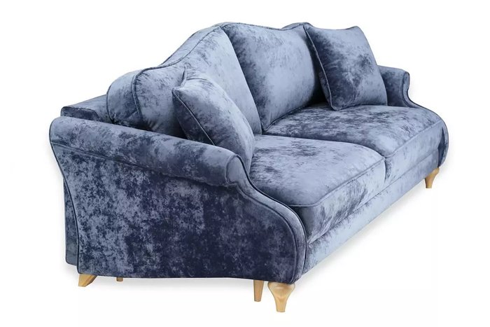 Прямой диван-кровать Бьюти Премиум синего цвета - лучшие Прямые диваны в INMYROOM