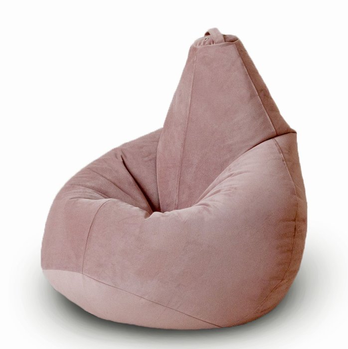 Кресло-мешок Груша Комфорт пудрово-розового цвета