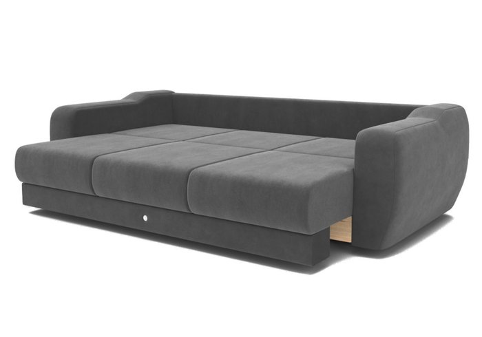 Набор из дивана-кровати с двумя креслами темно-серого цвета - лучшие Прямые диваны в INMYROOM