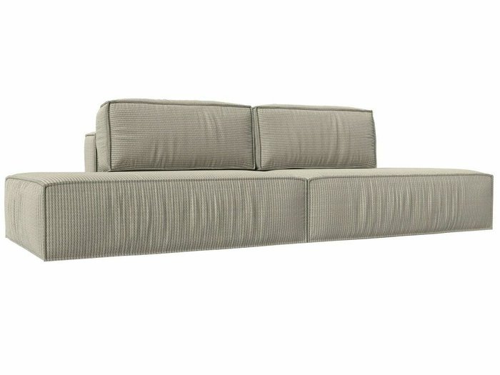 Прямой диван-кровать Прага лофт серо-бежевого цвета