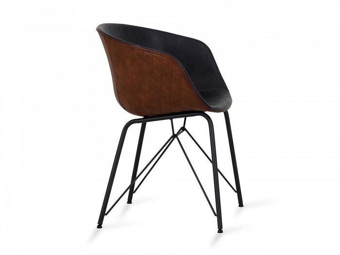 Стул Just черно-коричневого цвета - лучшие Обеденные стулья в INMYROOM
