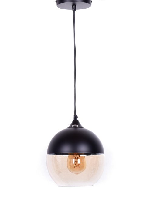Подвесной светильник Albion с янтарно-черным плафоном - купить Подвесные светильники по цене 3900.0